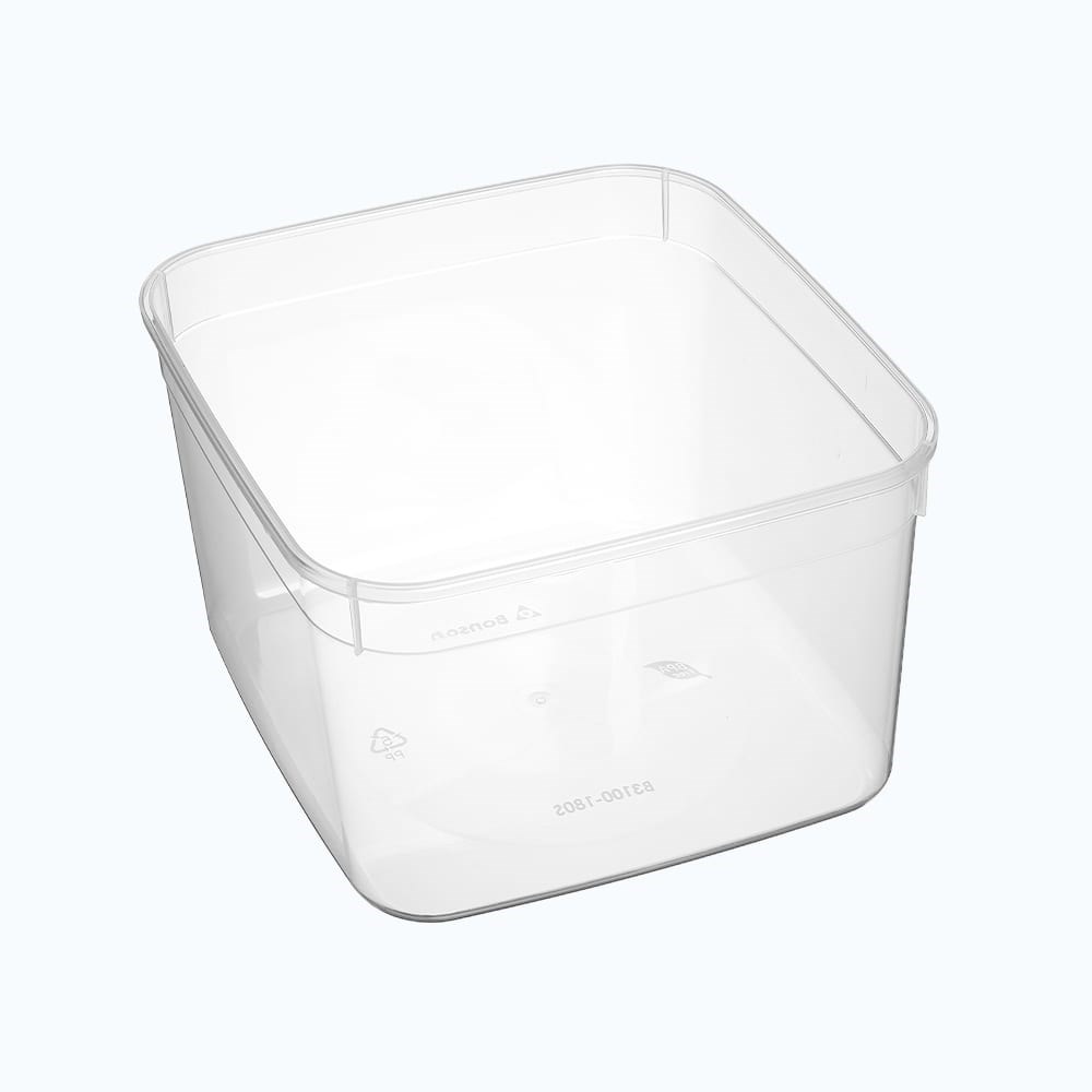 Square Container Clear 3.1Liter (Pkt10)
